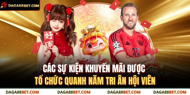 Giới Thiệu Daga88 2 Các sự kiện khuyến mãi được tổ chức quanh năm tri ân hội viên